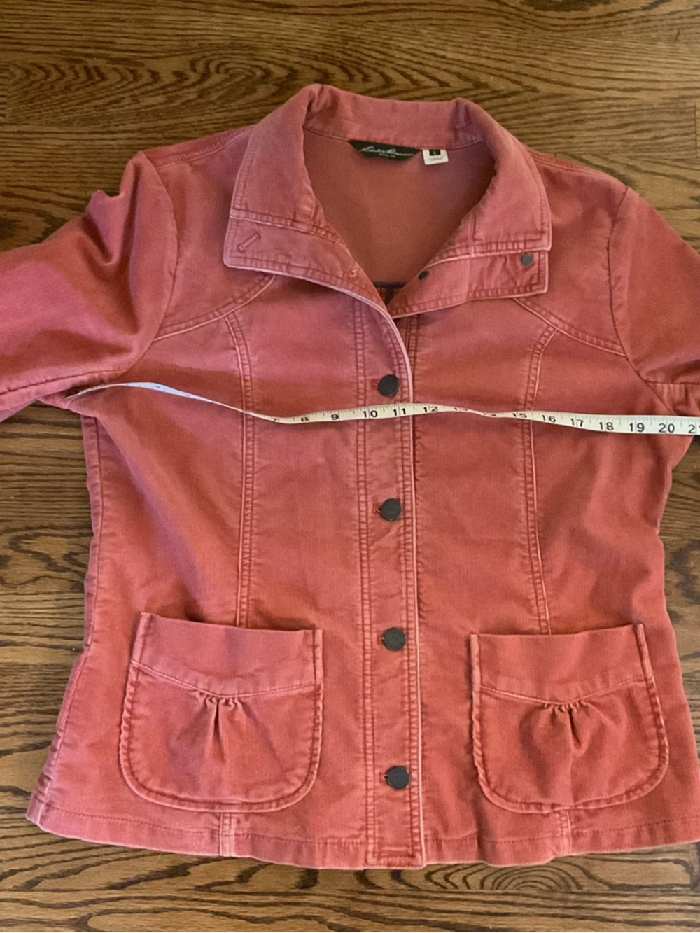 Eddie Bauer Coral Utility Jacket Womens Large Lightweight Button Front